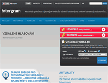 Tablet Screenshot of intergram.cz
